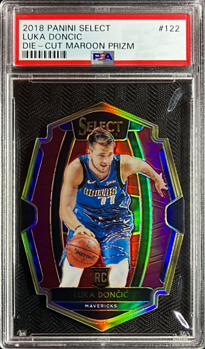 2018 Panini Select Basketball Die-Cut Maroon Luka Doncic #122 PSA 9