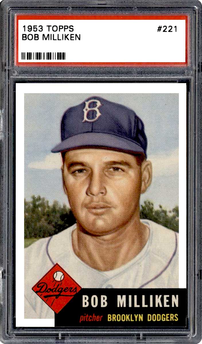 1953 Topps Baseball Bob Miliken #221 PSA 5.5