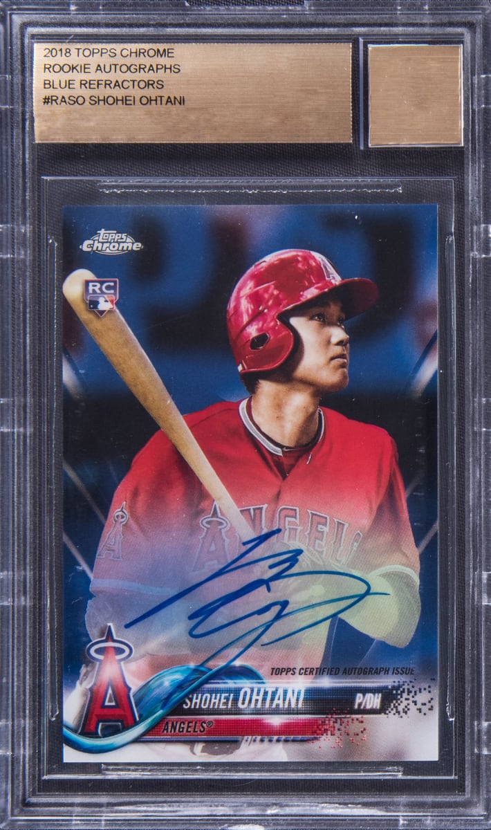 2018 Topps Chrome Baseball Blue Shohei Ohtani #RA-SO BGS 9.5