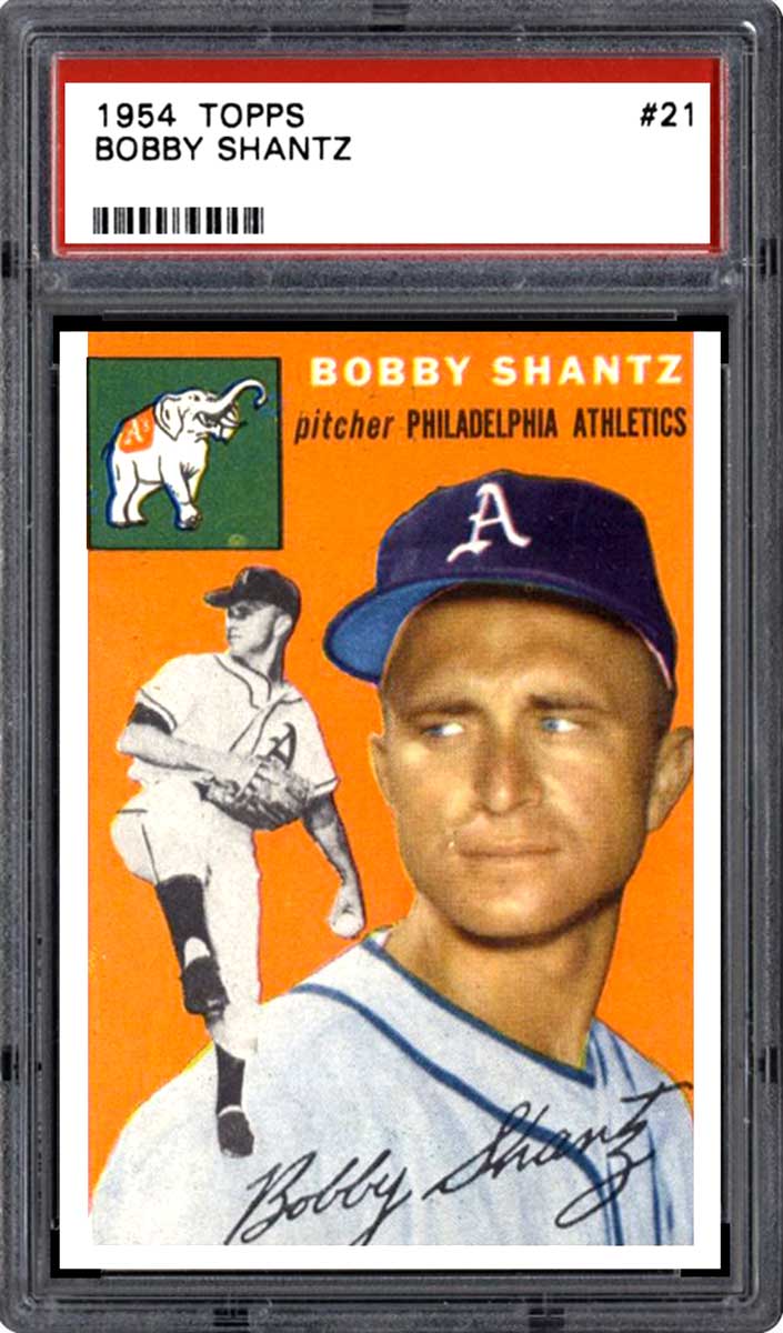 1954 Topps Canadian Baseball Bobby Shantz #21 PSA 4.5