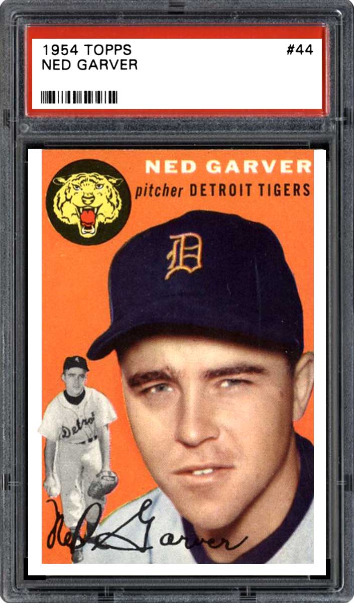 1954 Topps Canadian Baseball Ned Garver #44 PSA 4.5