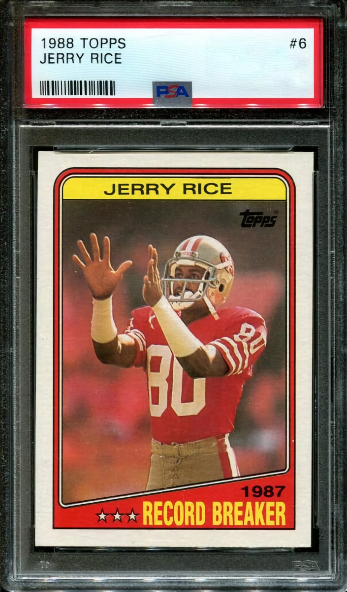 Jerry Rice 1988 Topps Record Breaker Football