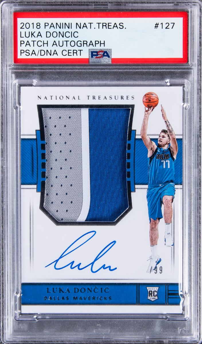 2018 Panini National Treasures Basketball Luka Doncic #127 PSA 9