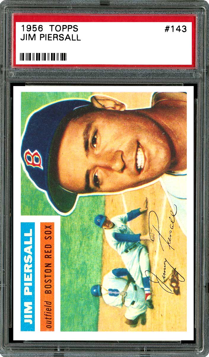 1956 Topps Baseball White Back Jim Piersall #143 PSA 6.5