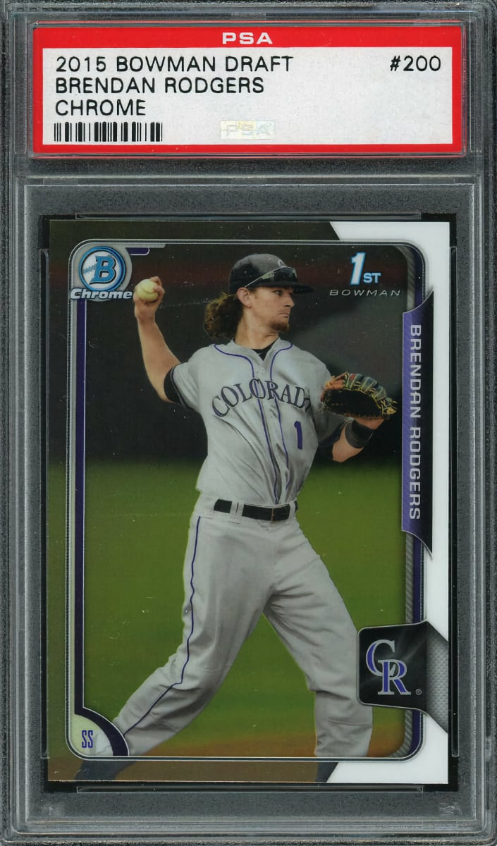 2015 Bowman Chrome Draft Baseball Brendan Rodgers #200 PSA 9