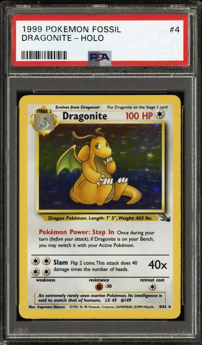 Dragonite Holo 1999 Pokemon Fossil