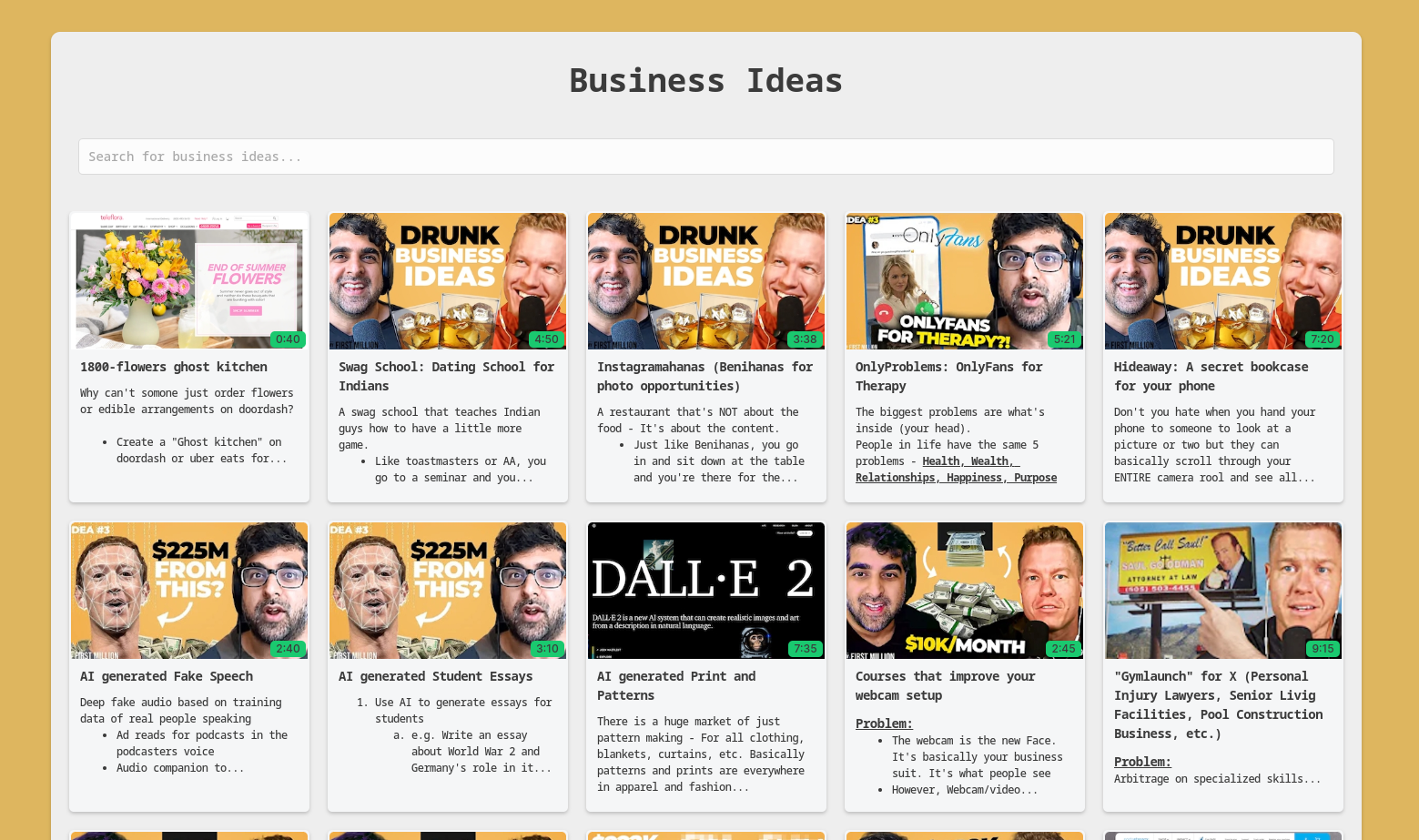 example ideas gallery