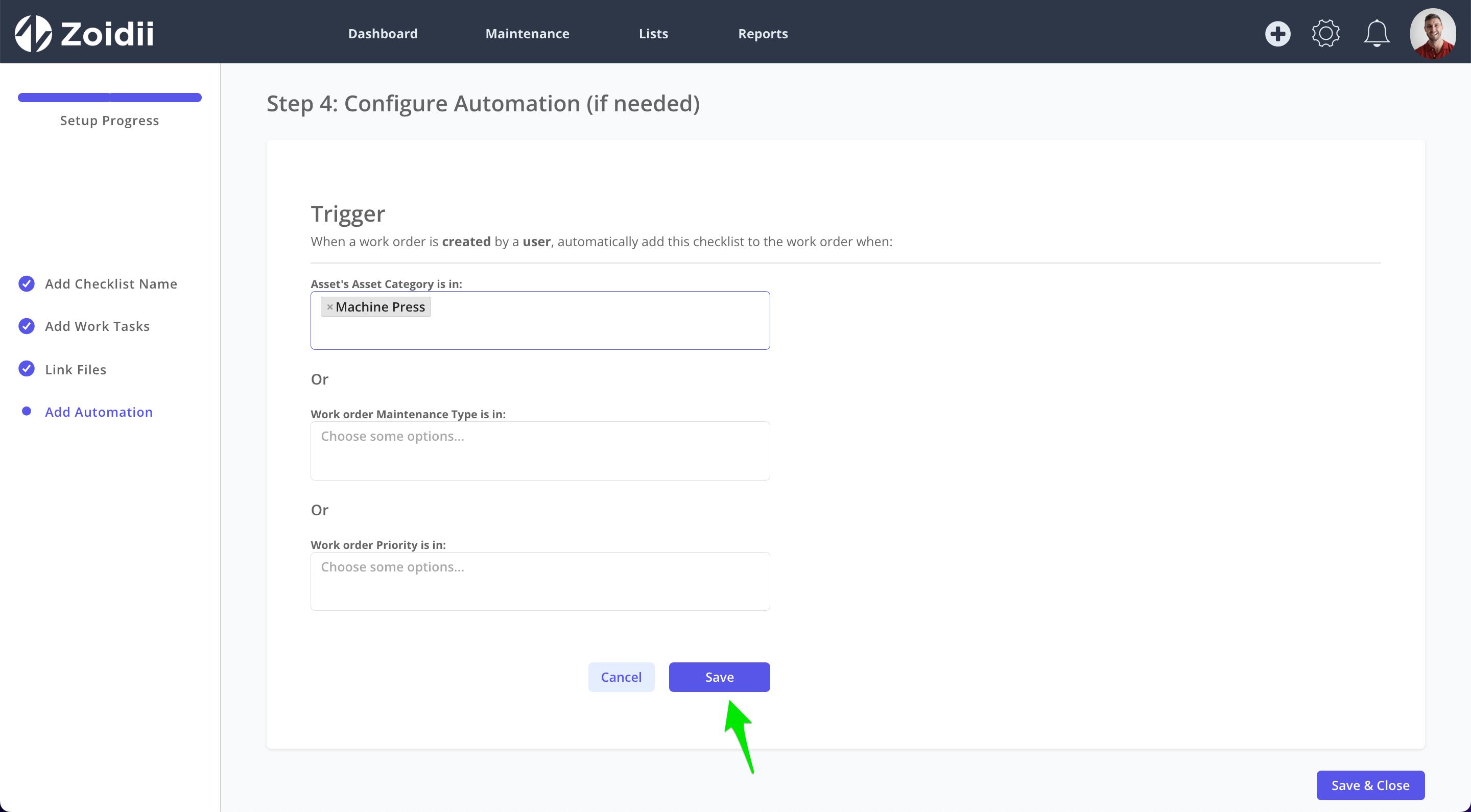 Feature Spotlight - Automated Maintenance Checklists
