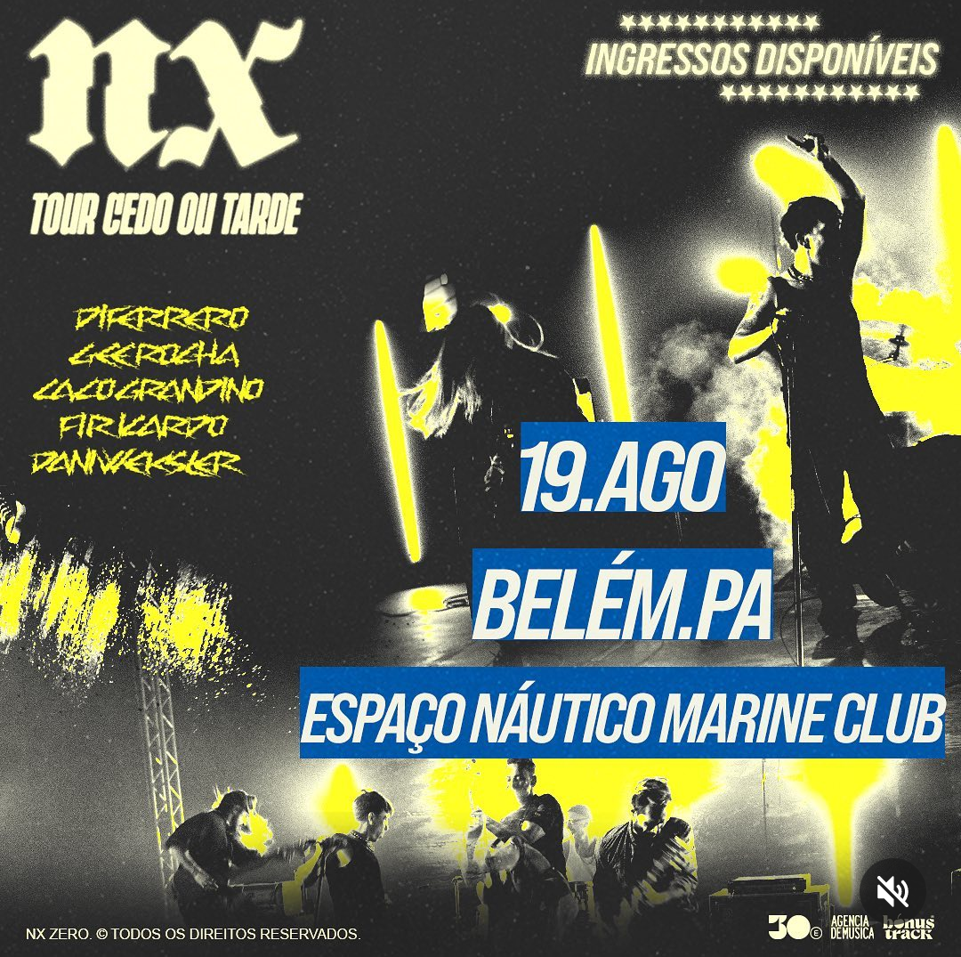 Palco Belém | Eventos | NX Zero em Belém 2023 | Tour Cedo ou Tarde