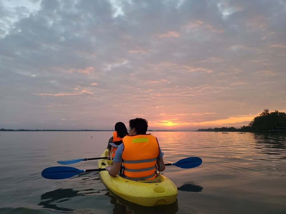 Sunrise on the Mekong river