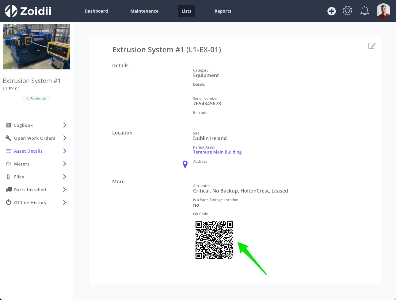How do QR codes work with your CMMS software?