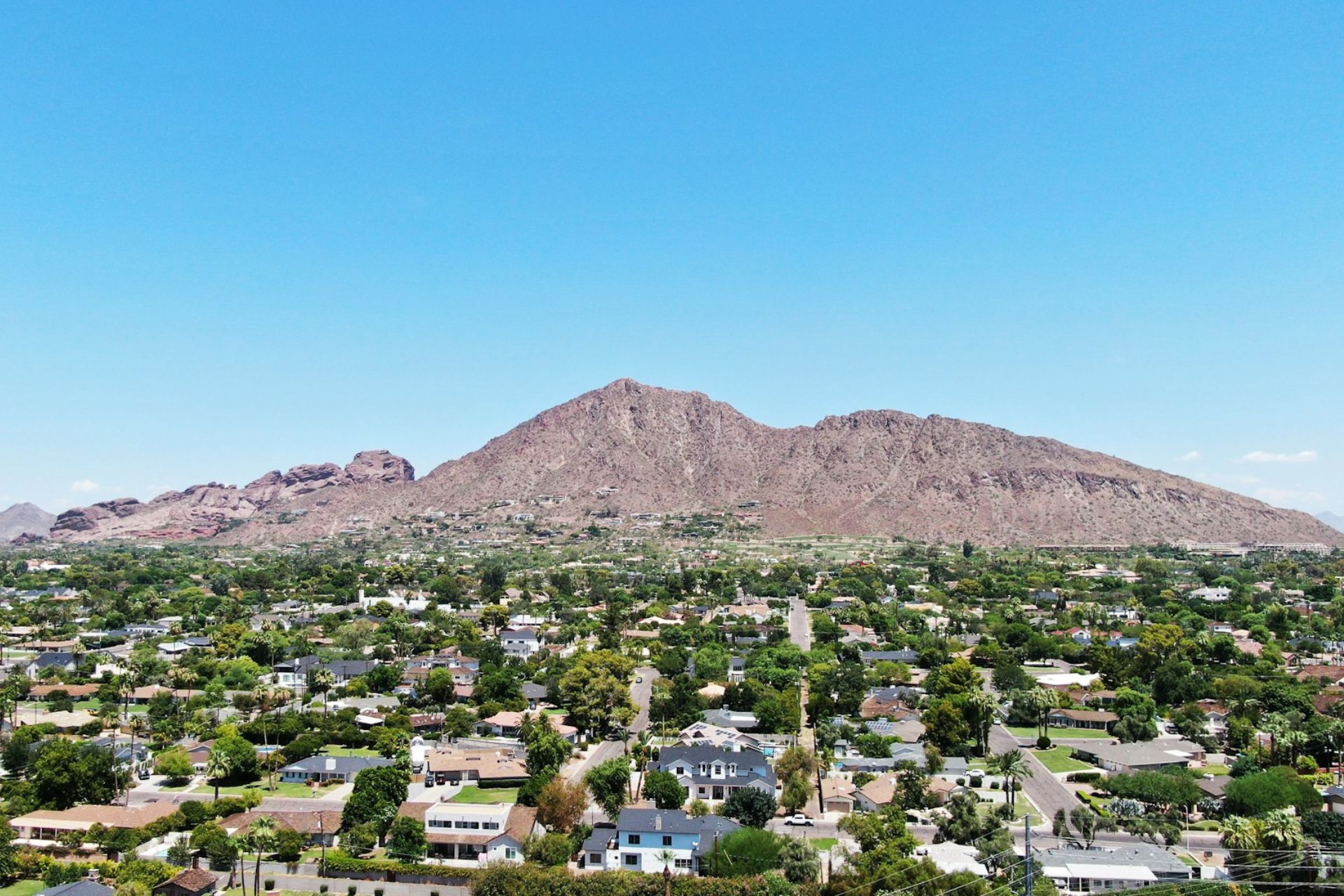 An overhead view of Phoenix, Arizona