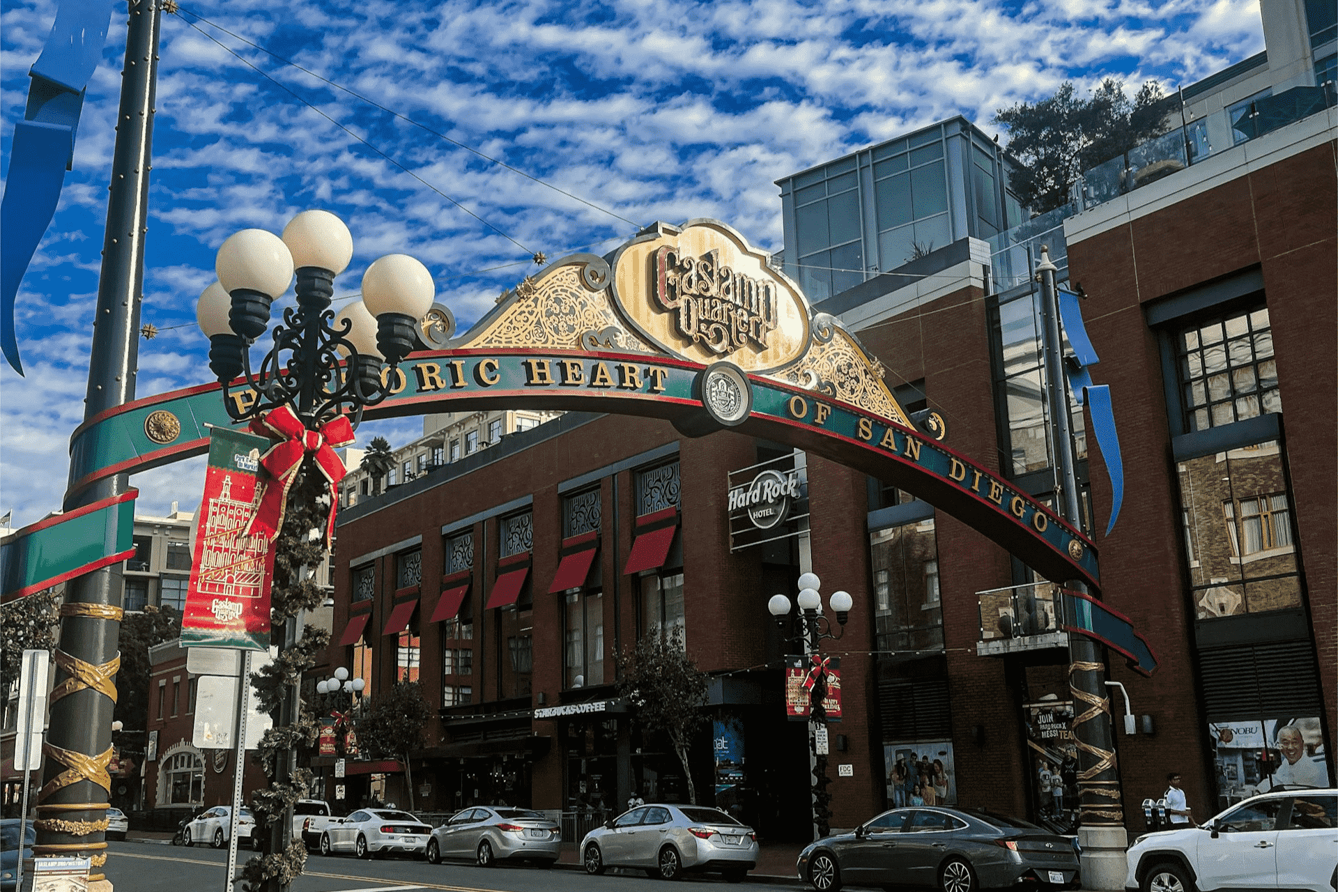 Christmas decorations in San Diego