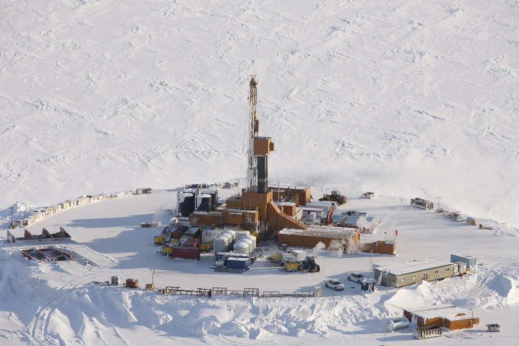 Smith Bay drilling rig in Alaska Arctic southeast of Barrow. Caelus Energy undated handout photo