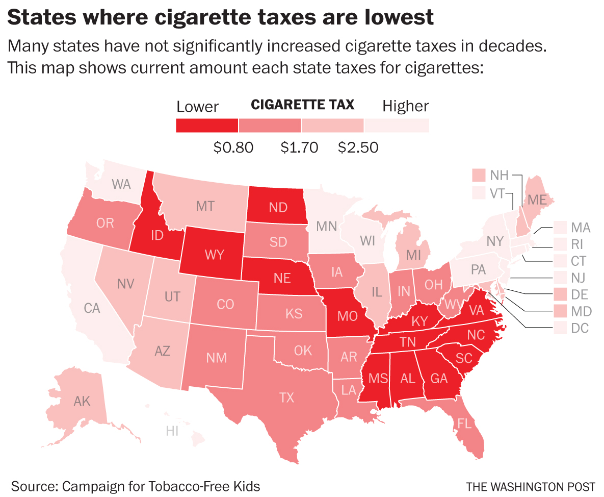 average cigarette price usa Why a pack of cigarettes costs $13 in New York City but less than $5 in  Kentucky