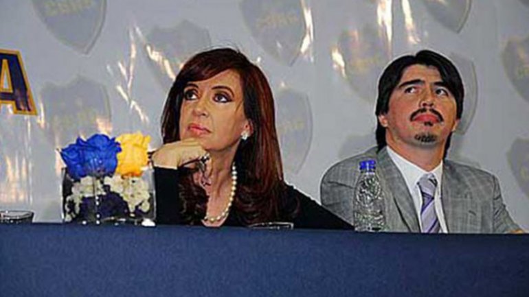 Martín Báez junto a Cristina Kirchner