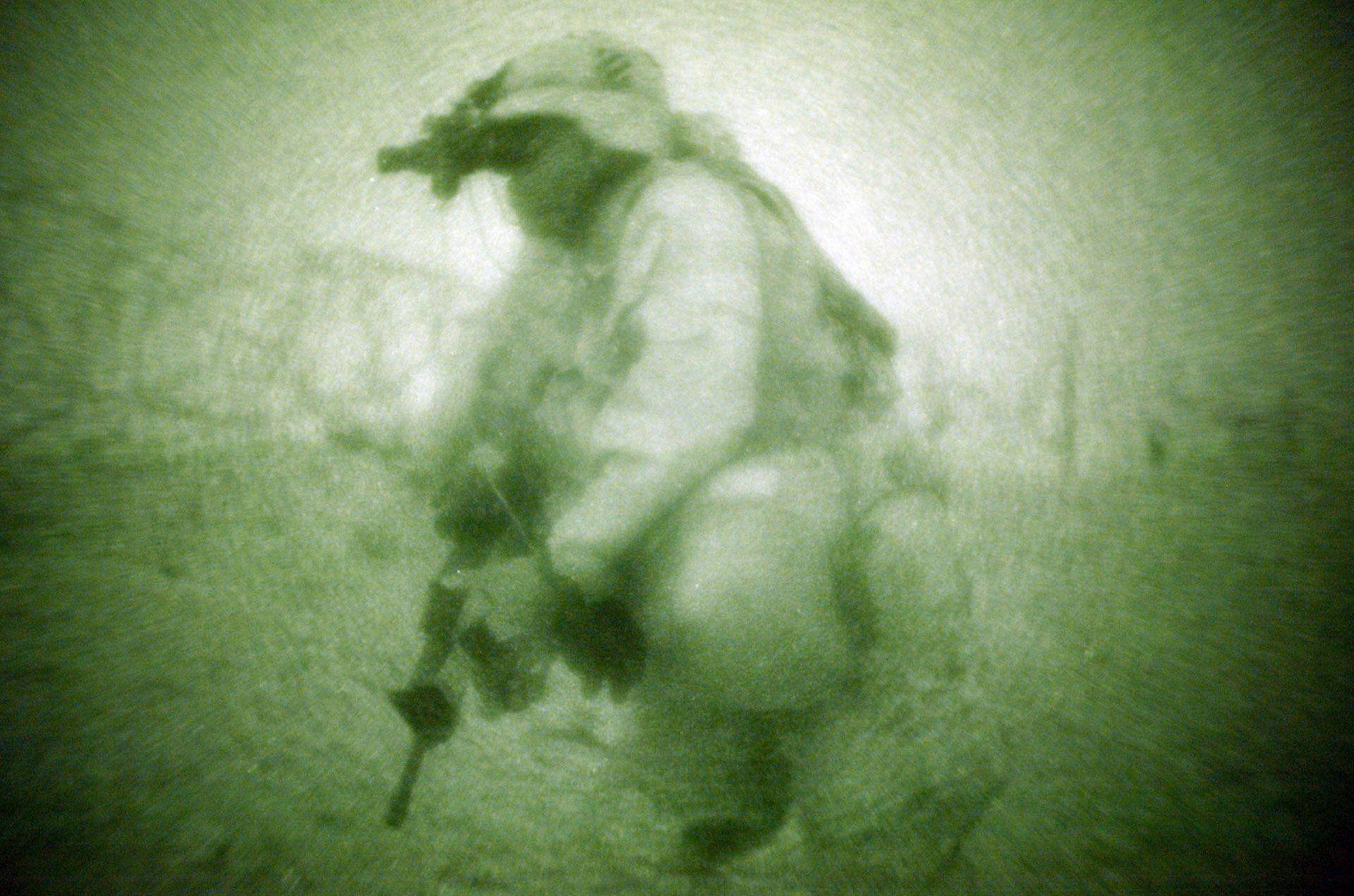 2013. Un soldado de la Tercera División de Infantería durante un operativo en Kuwait. Luego irían a luchar a Irak