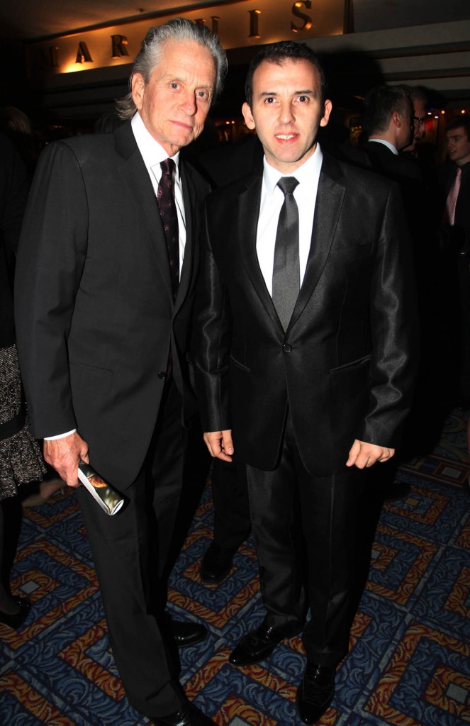 Junto a Michael Douglas, en un evento de Broadway