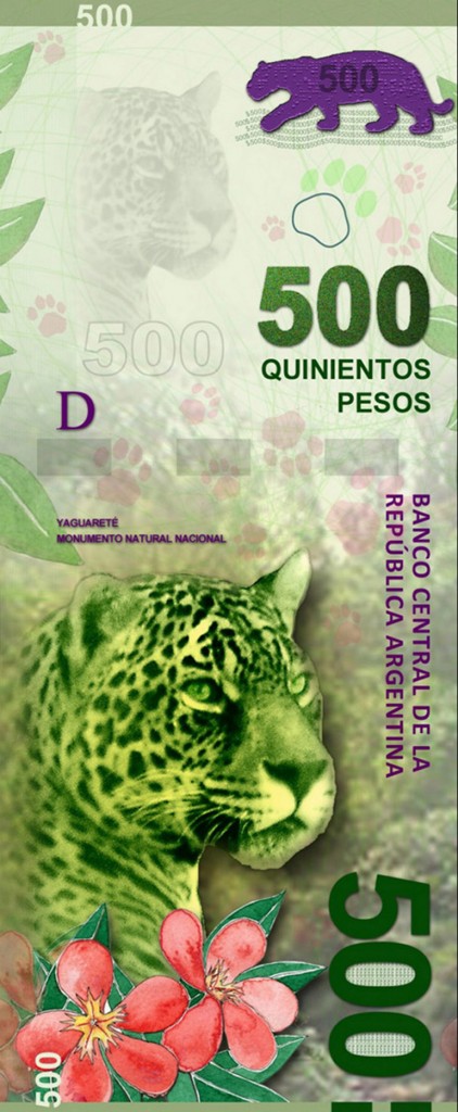 El nuevo billete de 500 pesos con la figura del animal autóctono