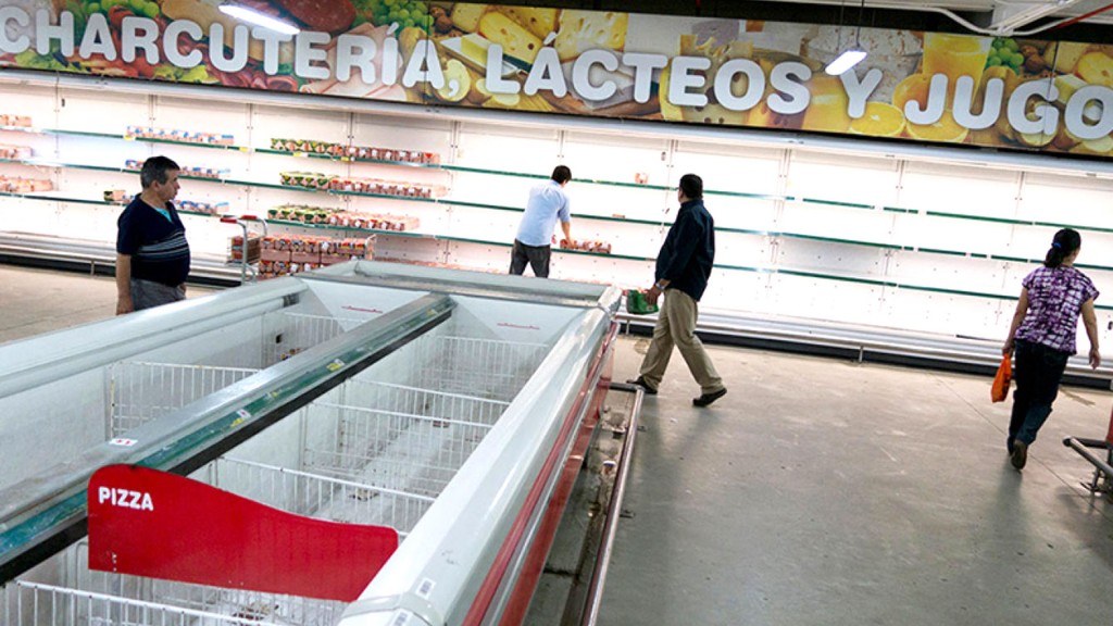 Los supermercados venezolanos están desabastecidos