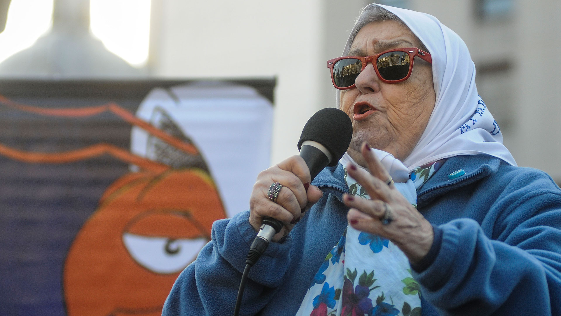 Hebe de Bonafini llamó fascista a Mauricio Macri y lo comparó con Adolf Hitler (Télam)