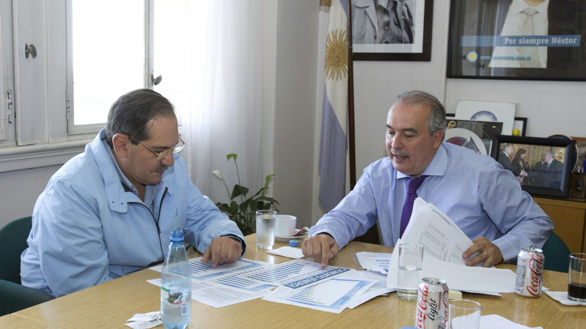 Viejos tiempos: uno de los tantos encuentros entre Alperovich y López para cerrar acuerdos por la obra pública