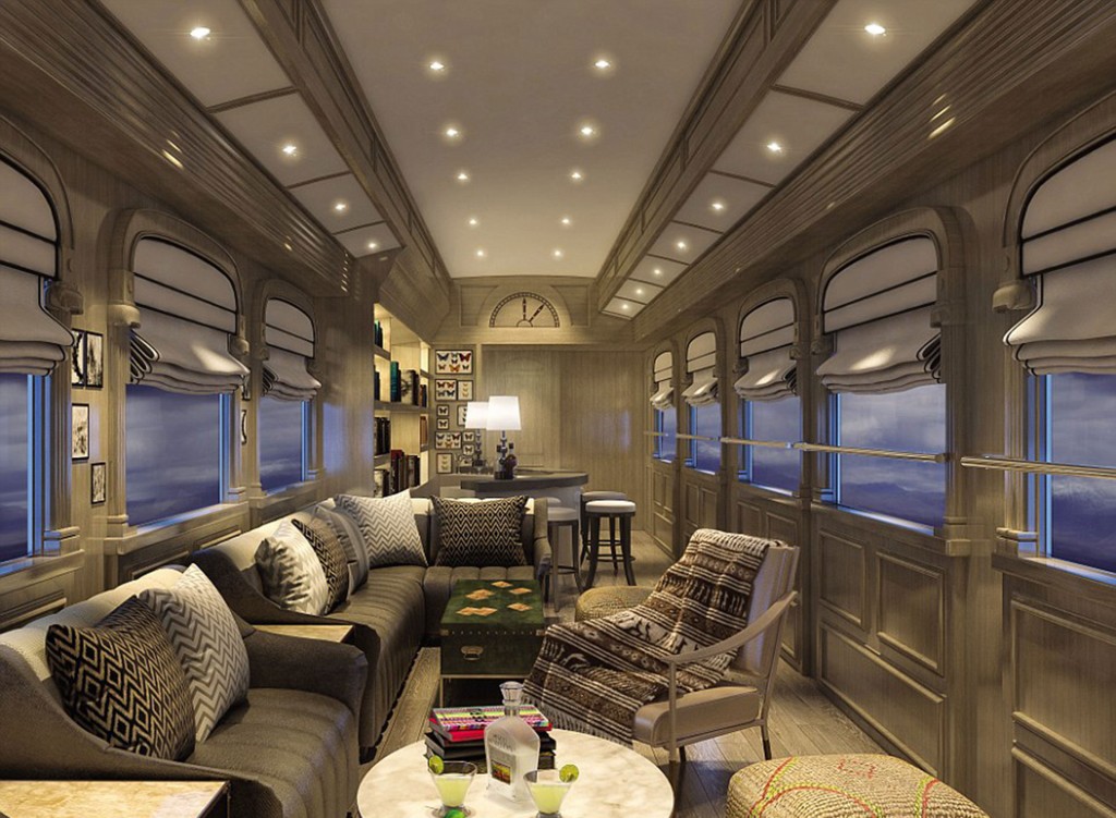 El tren tendrá un lounge con piano de media cola para relajarse y un observatorio descubierto para relajarse bebiendo un pisco con el paisaje de los Andes