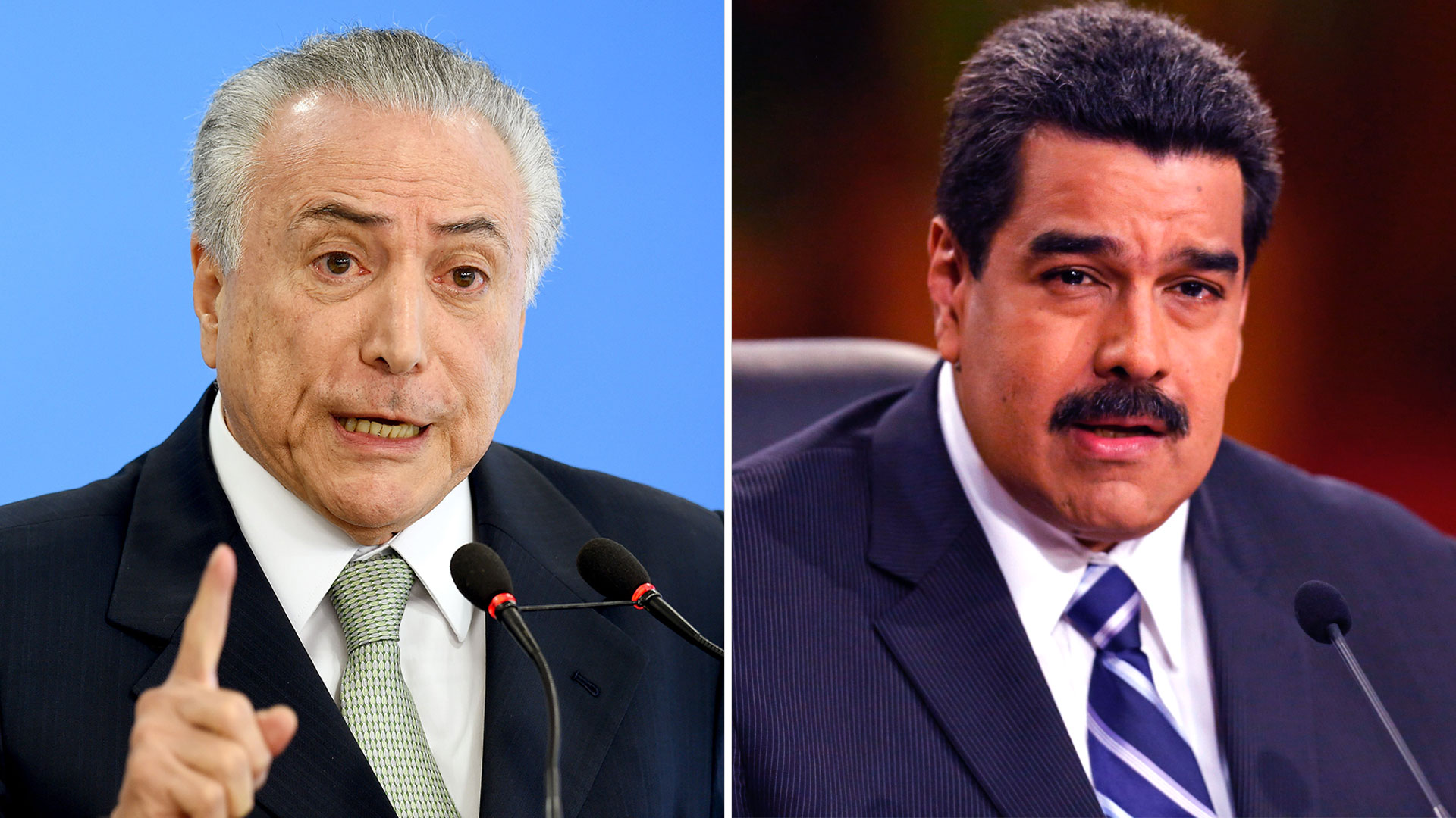 Michel Temer y Nicolás Maduro