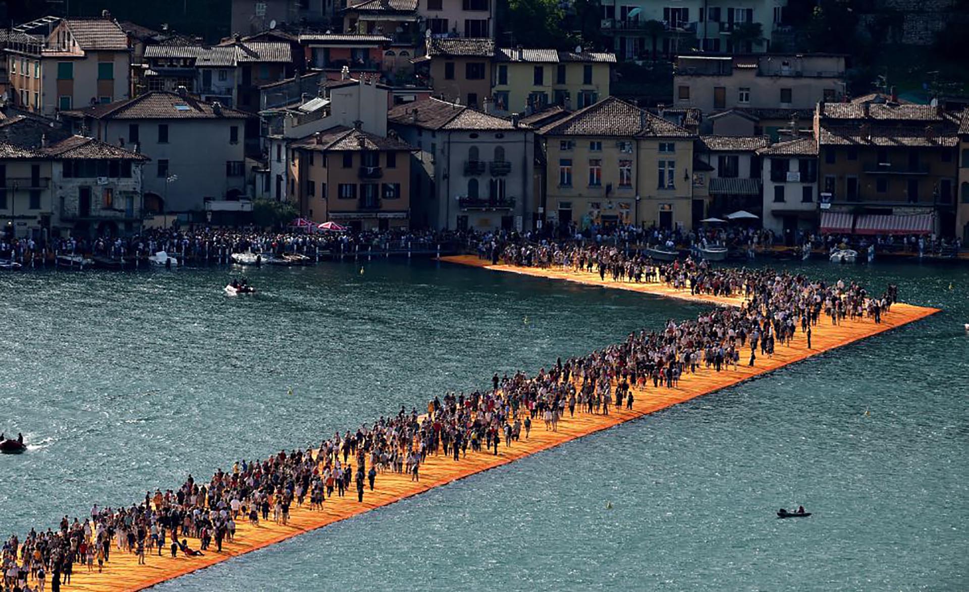 El inicio de las pasarelas en el lago de Iseo