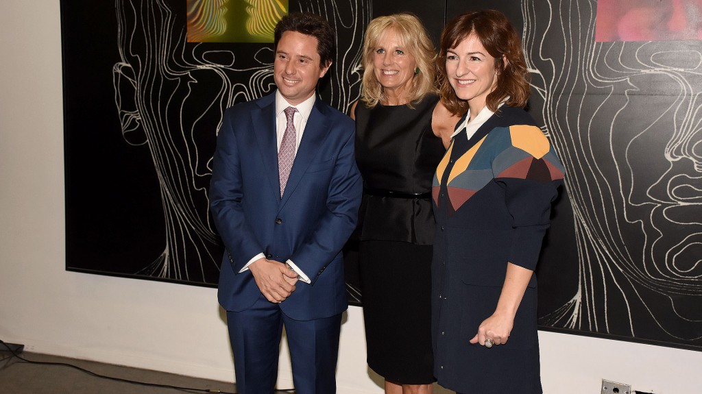 Gabriel Sánchez Zinny, director de INET, recibió en la sede a la Doctora Jill Biden junto a la ministra de Educación de la Ciudad de Buenos Aires, Soledad Acuña, en una jornada sobre Educación Superior no Universitaria (Nicolás Stulberg)