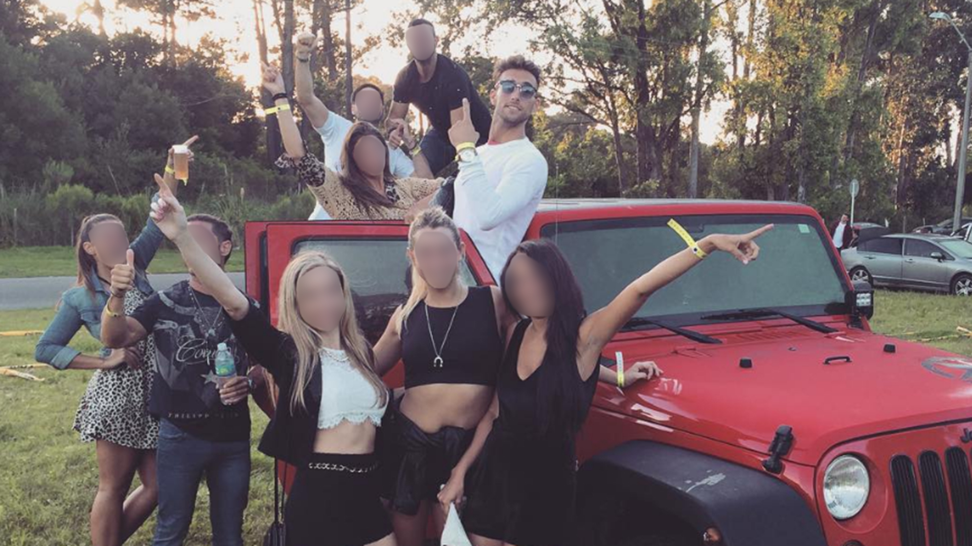 Di Plácido, otra vez en Punta del Este, al salir de la fiesta Summer Festival.