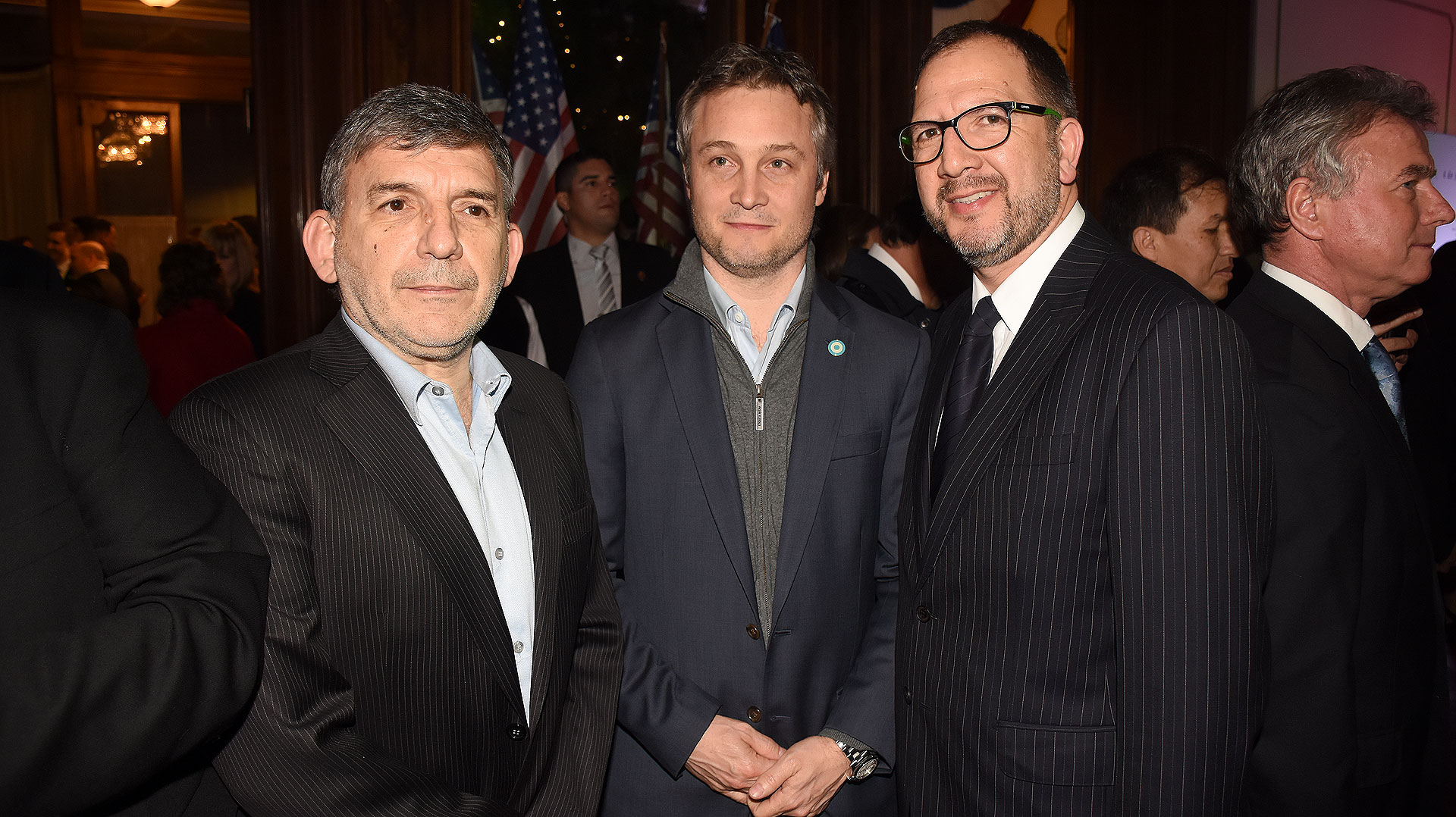 Jorge Grecco, secretario de Comunicación Pública; Fernando de Andreis, secretario general de la Presidencia, y Fabián Perechodnik, secretario general del Gobierno de la Provincia de Buenos Aires
