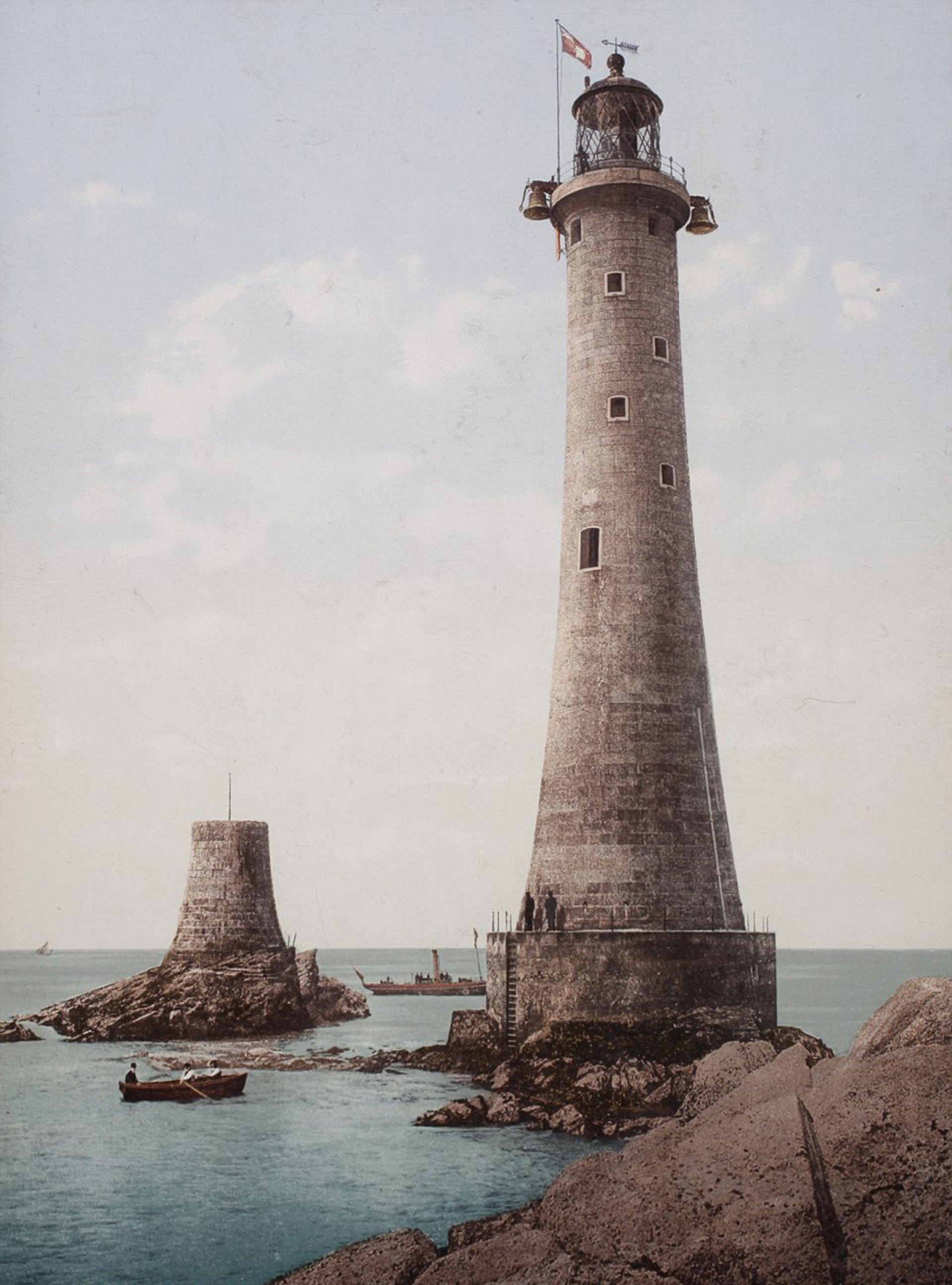 El Faro Eddystone en Plymouth, Devon, en el Reino Unido