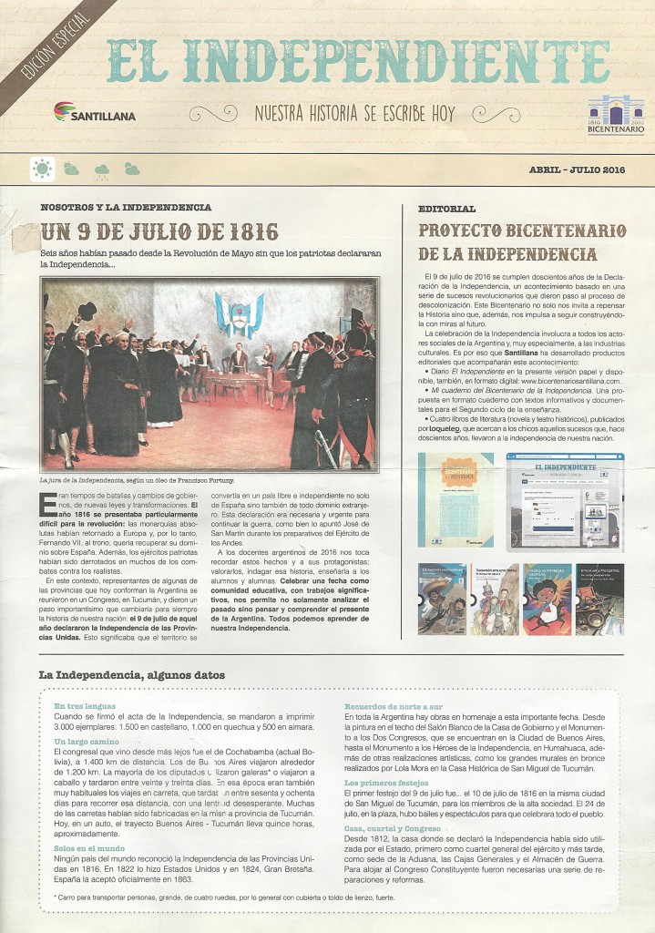 Libro Bicentenario diario SF