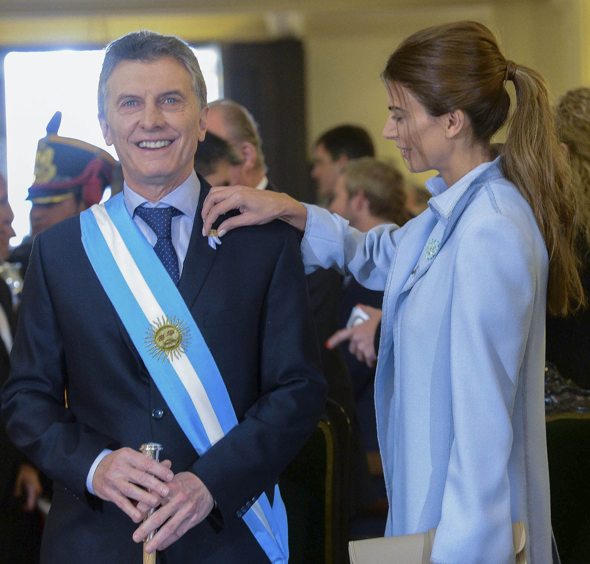 El presidente y la primera dama en la Catedral de la capital provincial (Télam)