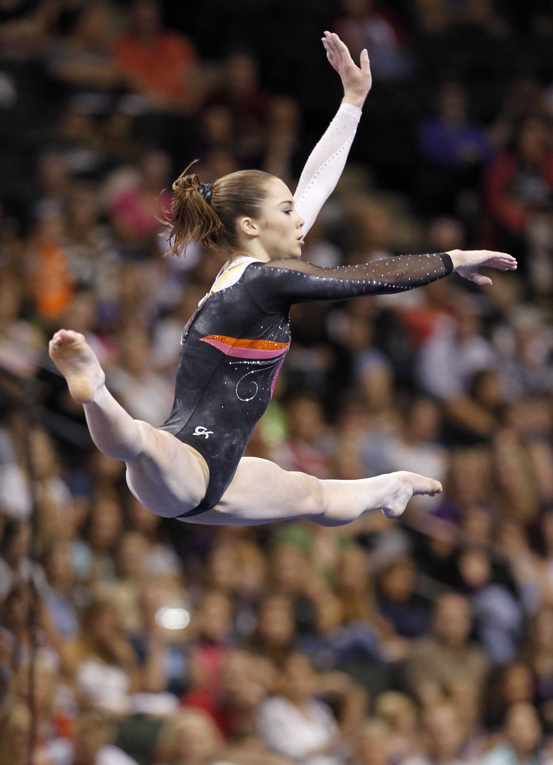 Maroney en sus tiempos de gimnasta (AP)
