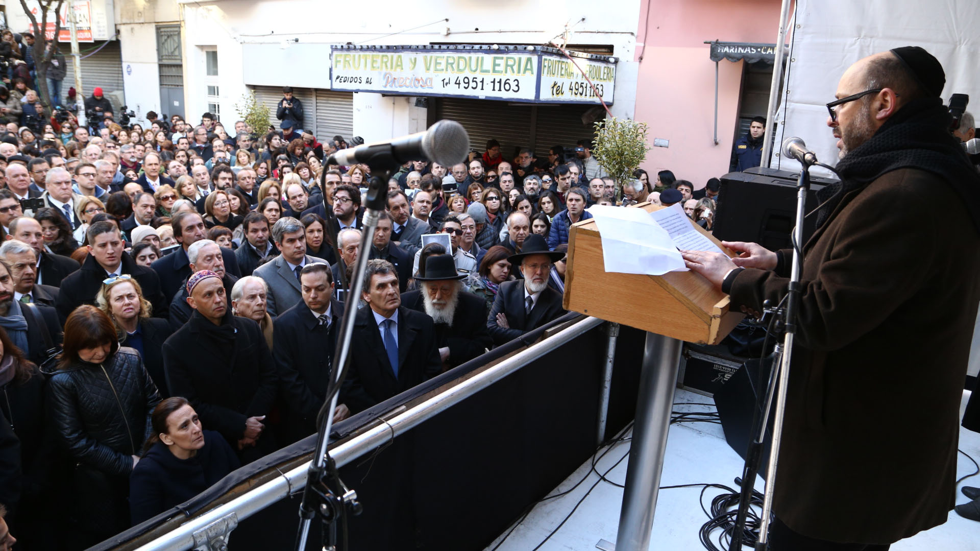Discurso de Ralph Tomas Saieg, vicepresidente de AMIA (Infobae)