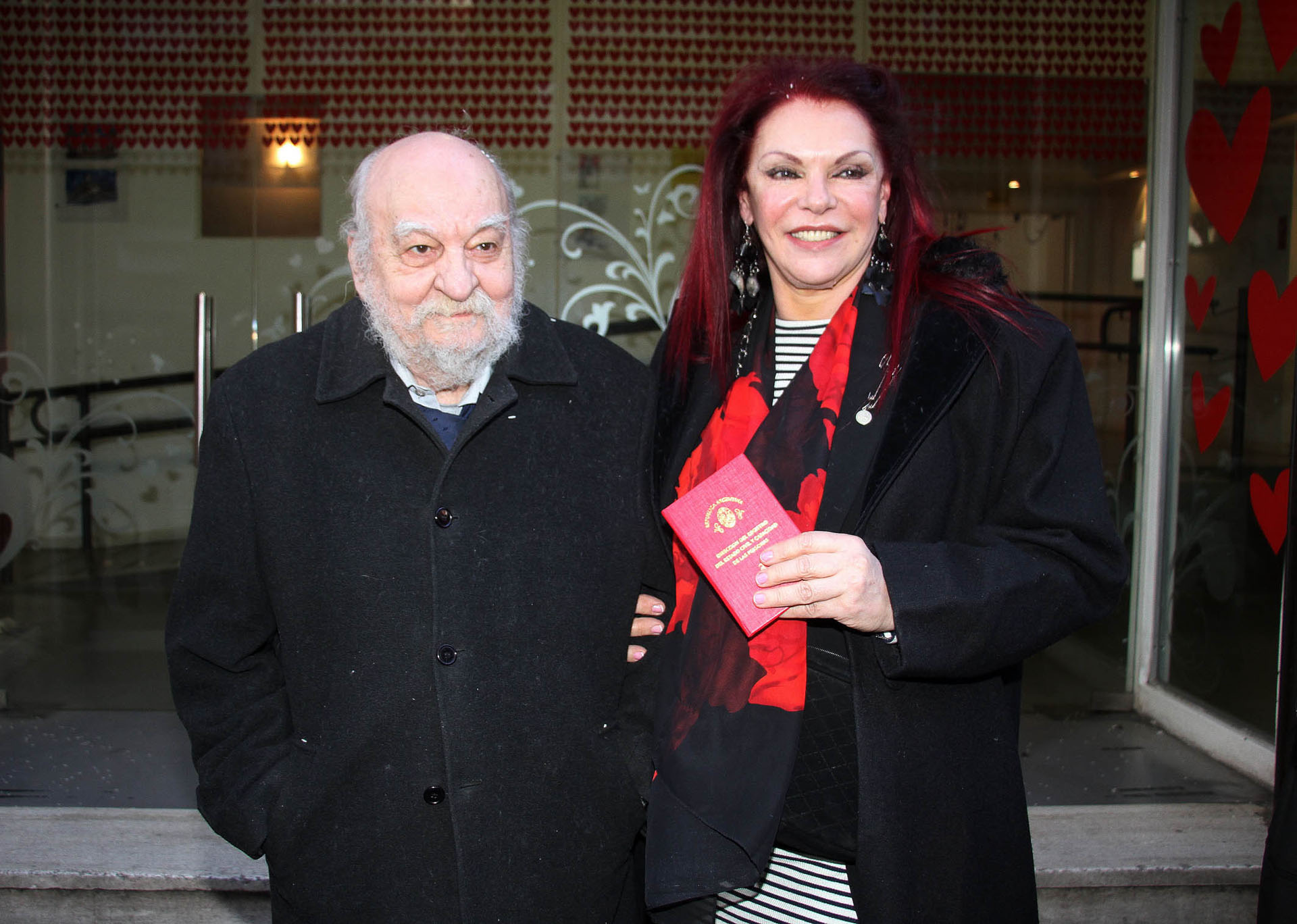 Tito Cossa y su esposa María Elena Armentano, cuando se casaron