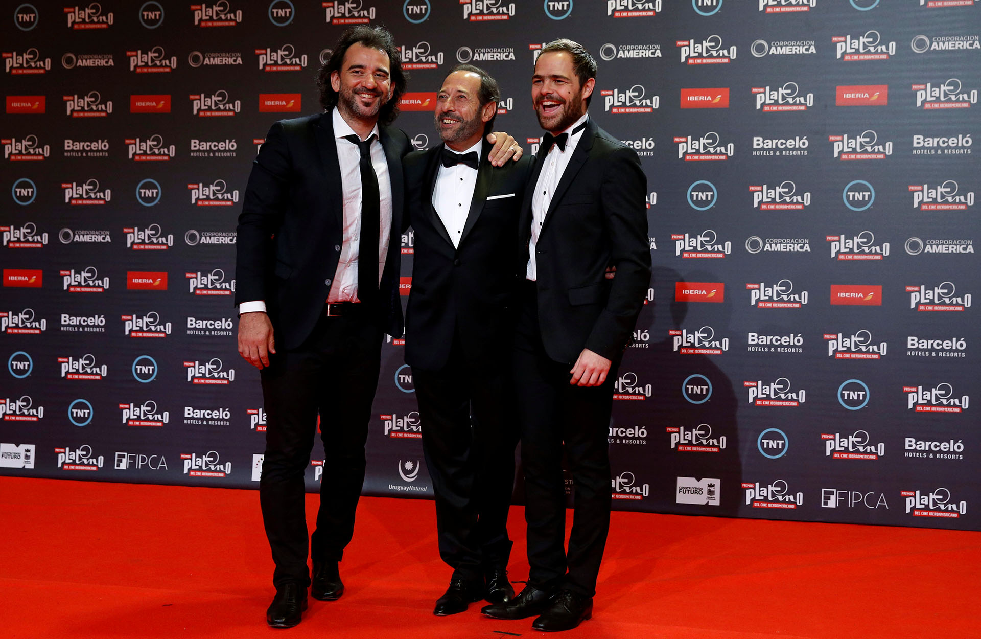 Guillermo Francella junto a Peter Lanzani y el director de “El clan”, Pablo Trapero