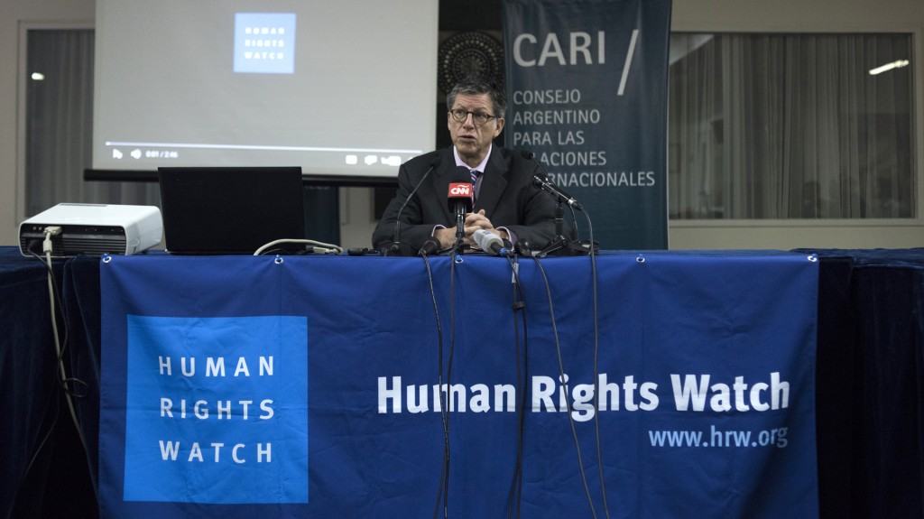 Human Rights Watch presentó su informe en la sede del CARI en Buenos Aires (Adrián Escandar)