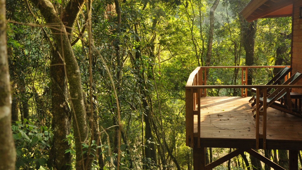 Hotel Don Mocona Virgin Lodge, ubicado en los Saltos del Moconá, provincia de Misiones.