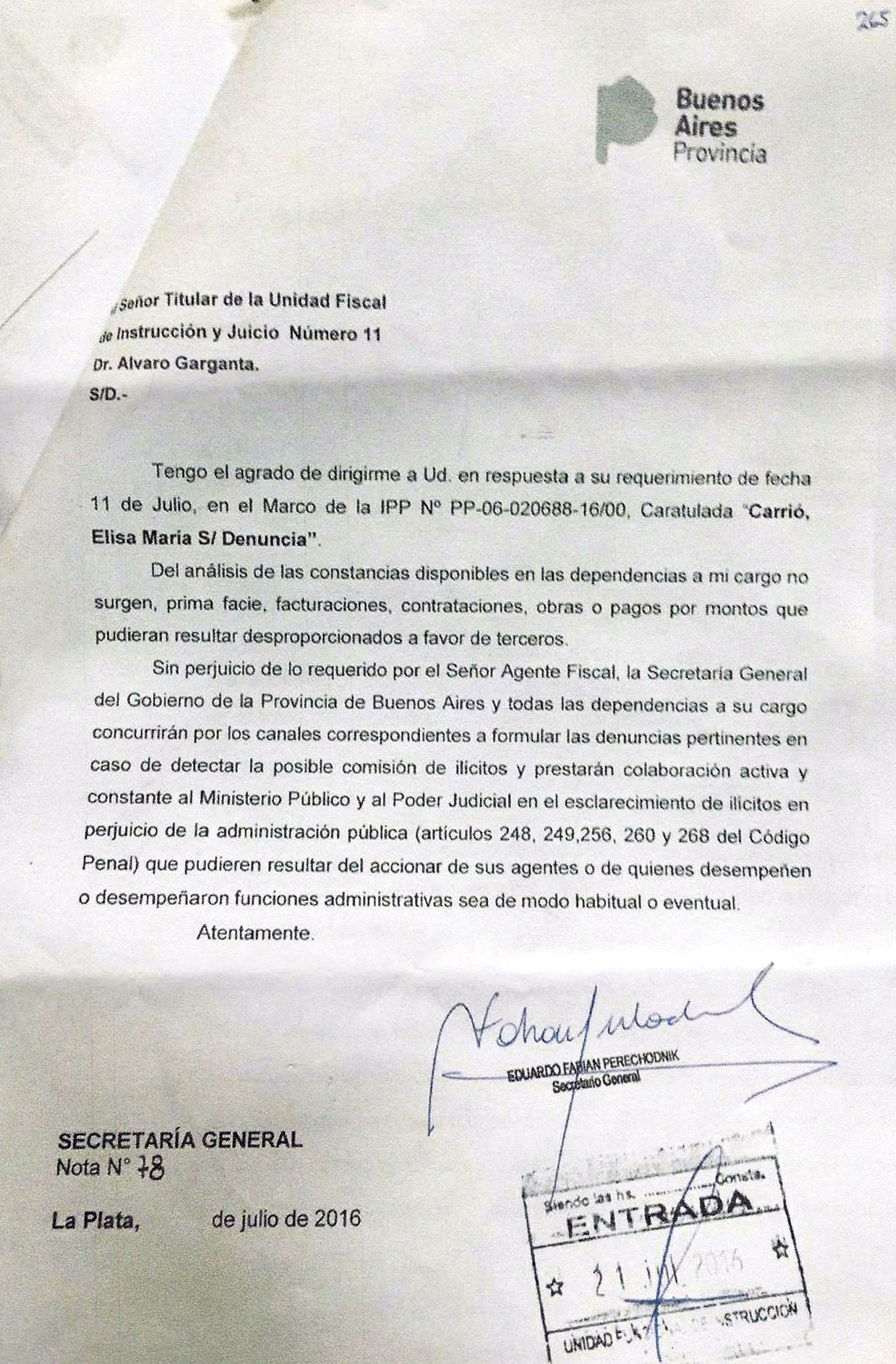 Respuestas a la denuncia contra Scioli SF 2