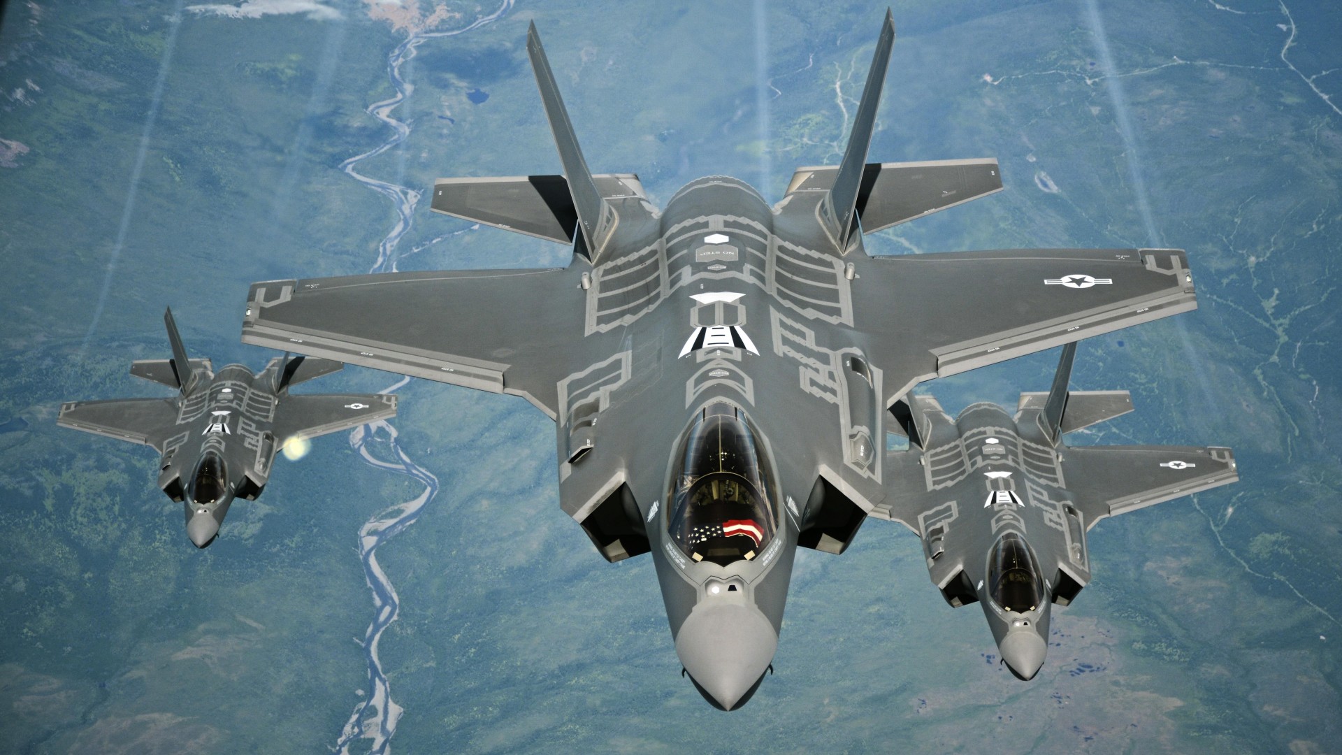 Tres F-35 estadounidenses, los cazas más caros de la historia