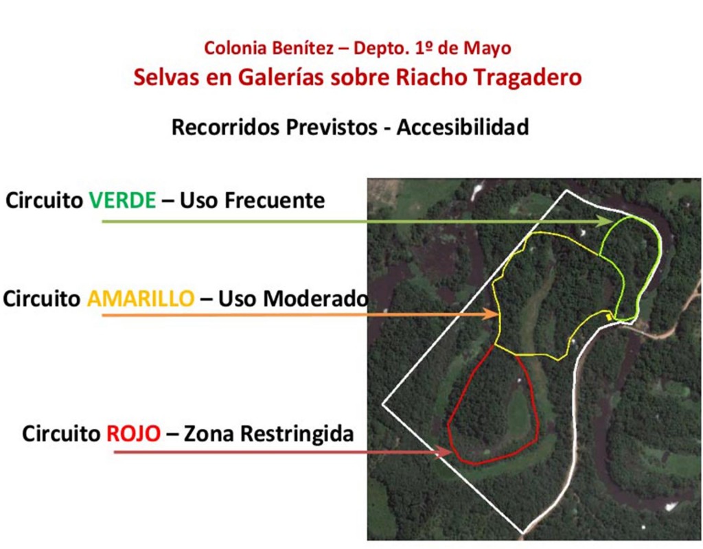 Las tres áreas en que se divide la reserva
