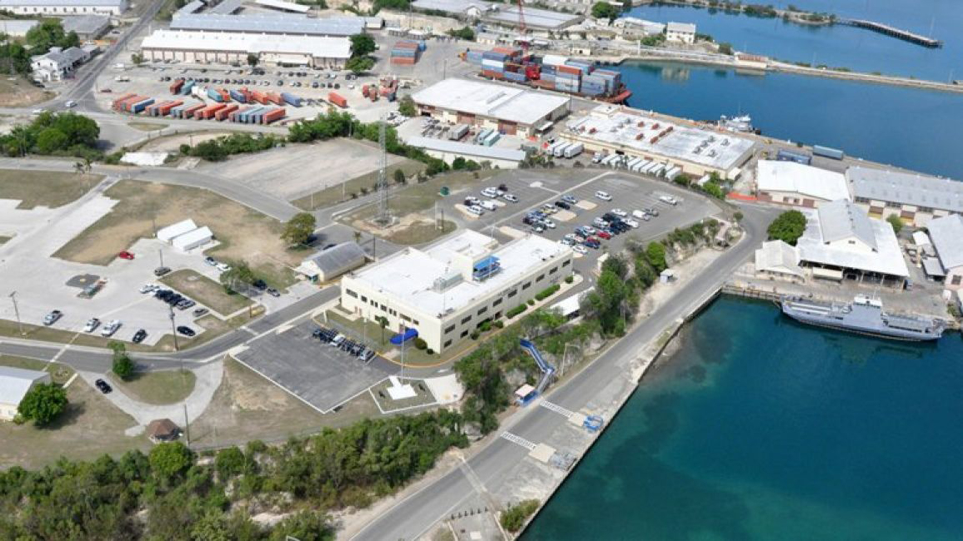 Imagen aérea de la base naval de Guantánamo, en Cuba