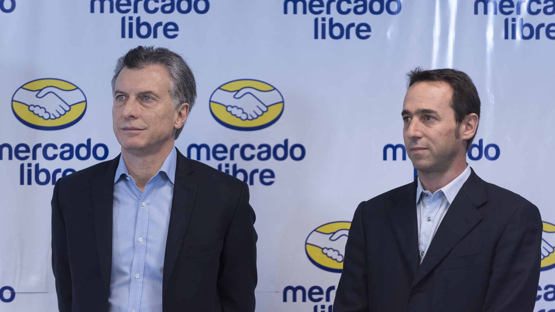 Macri en una visita a Mercado Libre, en 2016 (Adrián Escándar)