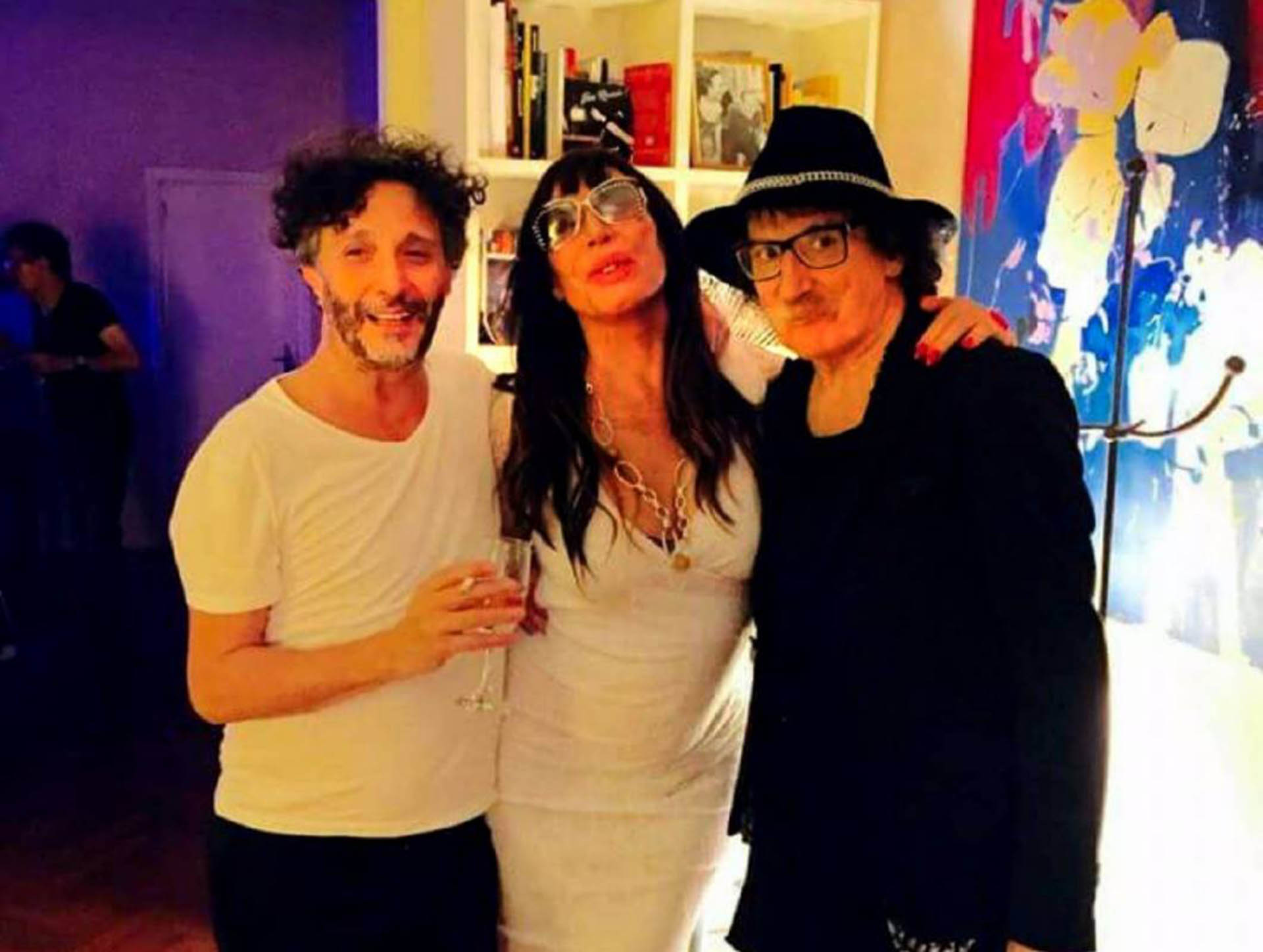 Moria Casán junto a Fito Páez y Charly García
