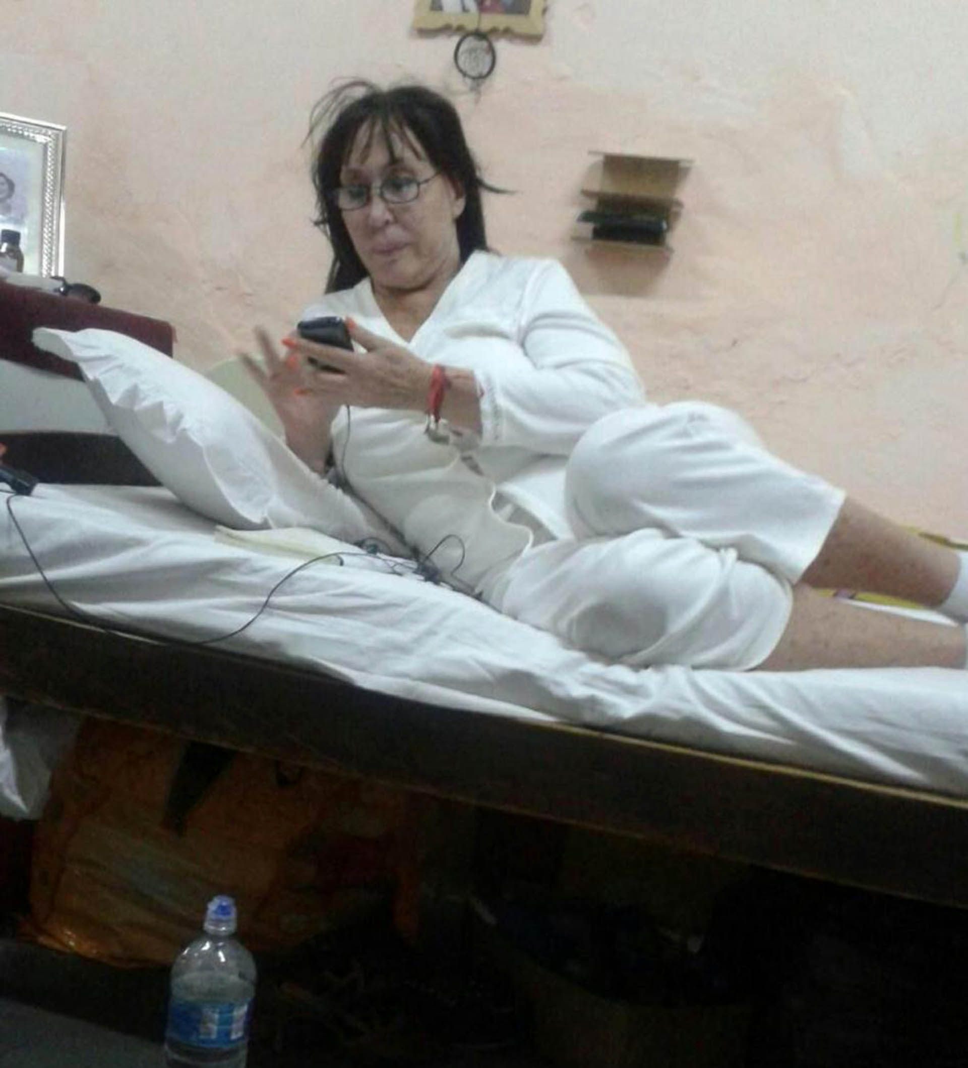 Moria Casán en el penal El Buen Pastor, donde la diva estuvo detenida en diciembre de 2015