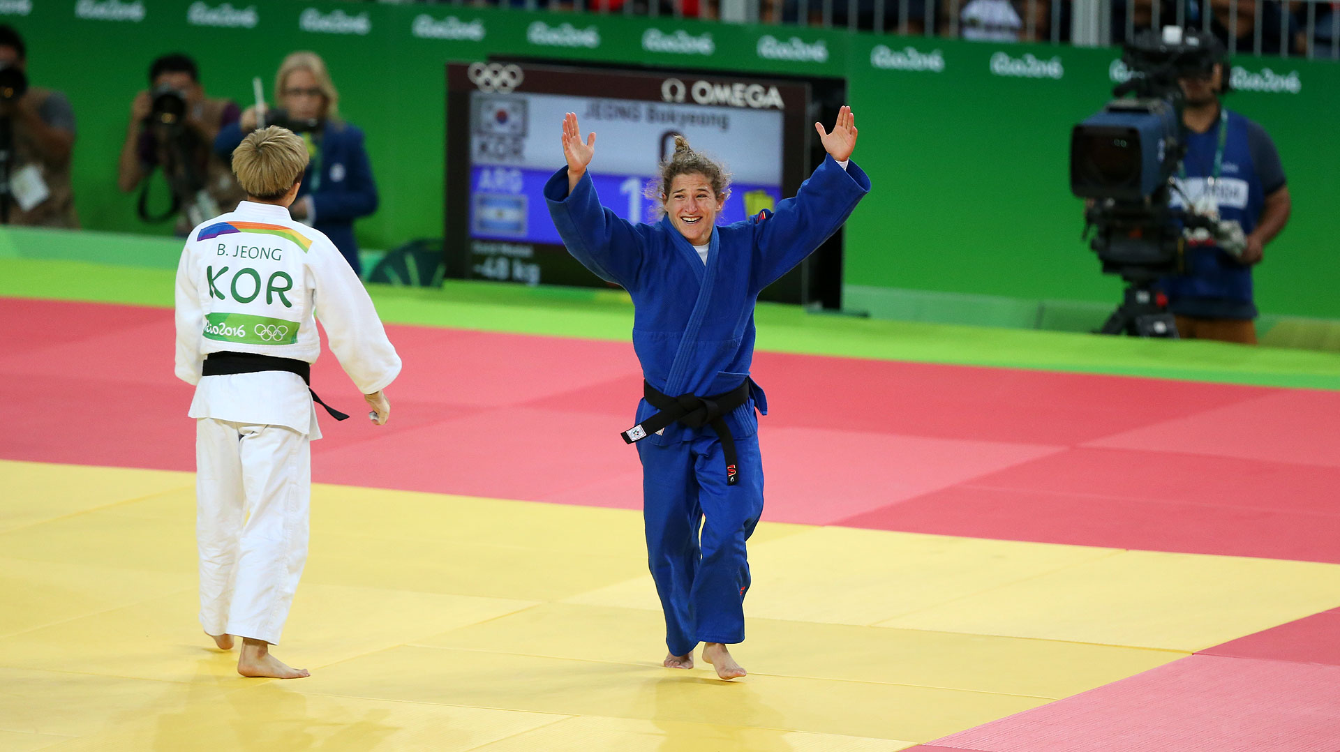 Paula Pareto venció a Jeong y consiguió el oro olímpico (Nicolás Stulberg)