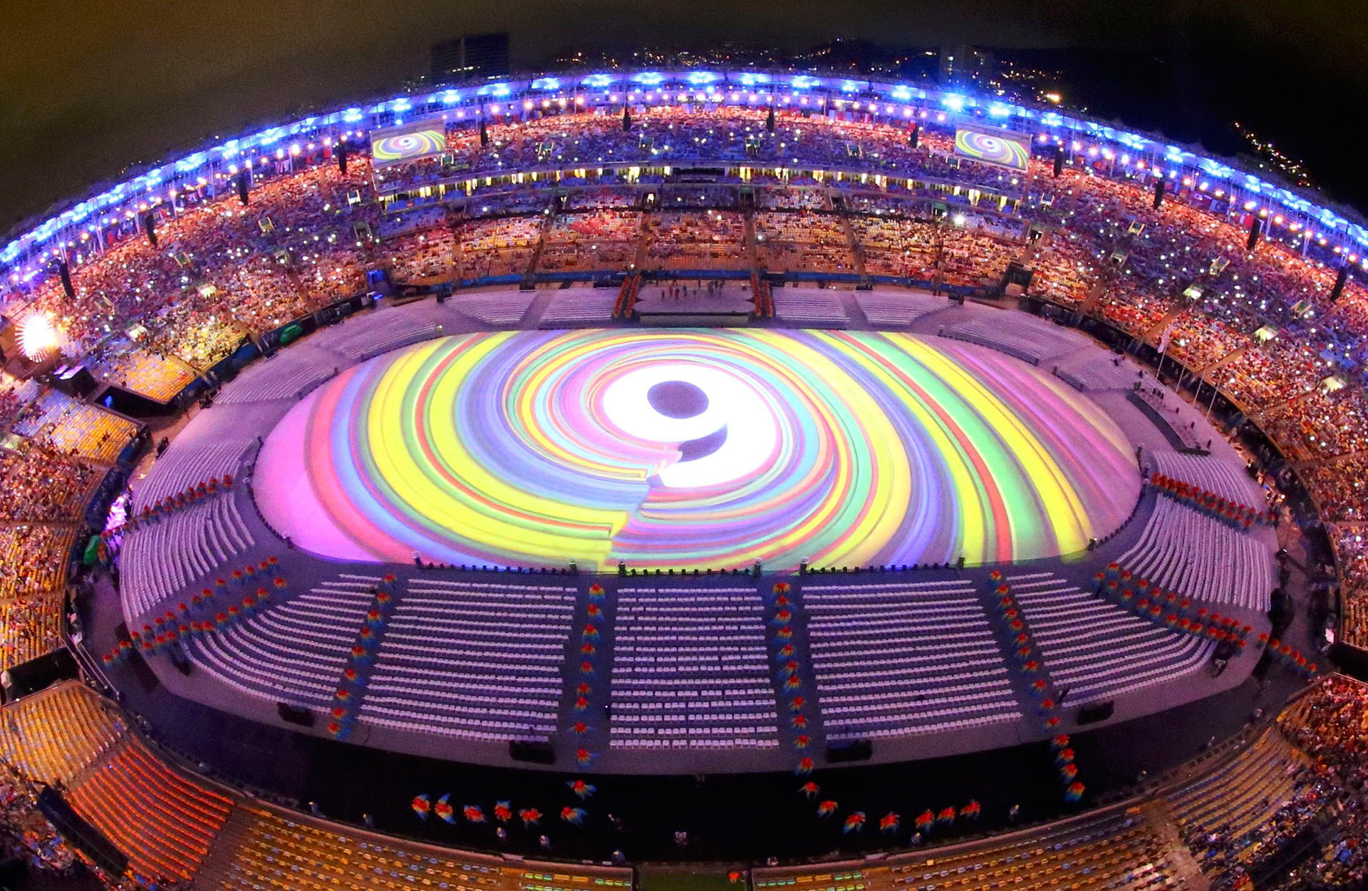 El mapping volvió a ser el recurso más utilizado durante la ceremonia (Reuters)